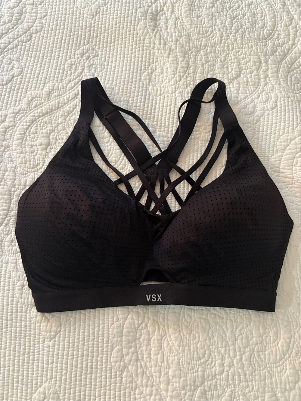 VSX Black Strappy Crisscross Sports Bra